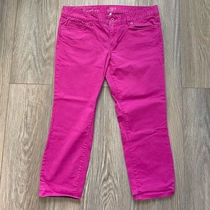 Ann Taylor LOFT Modern Crop capri pants 8 pink